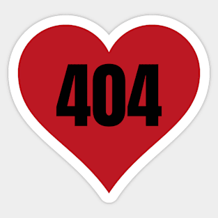 Heart Not Found - 404 Sticker